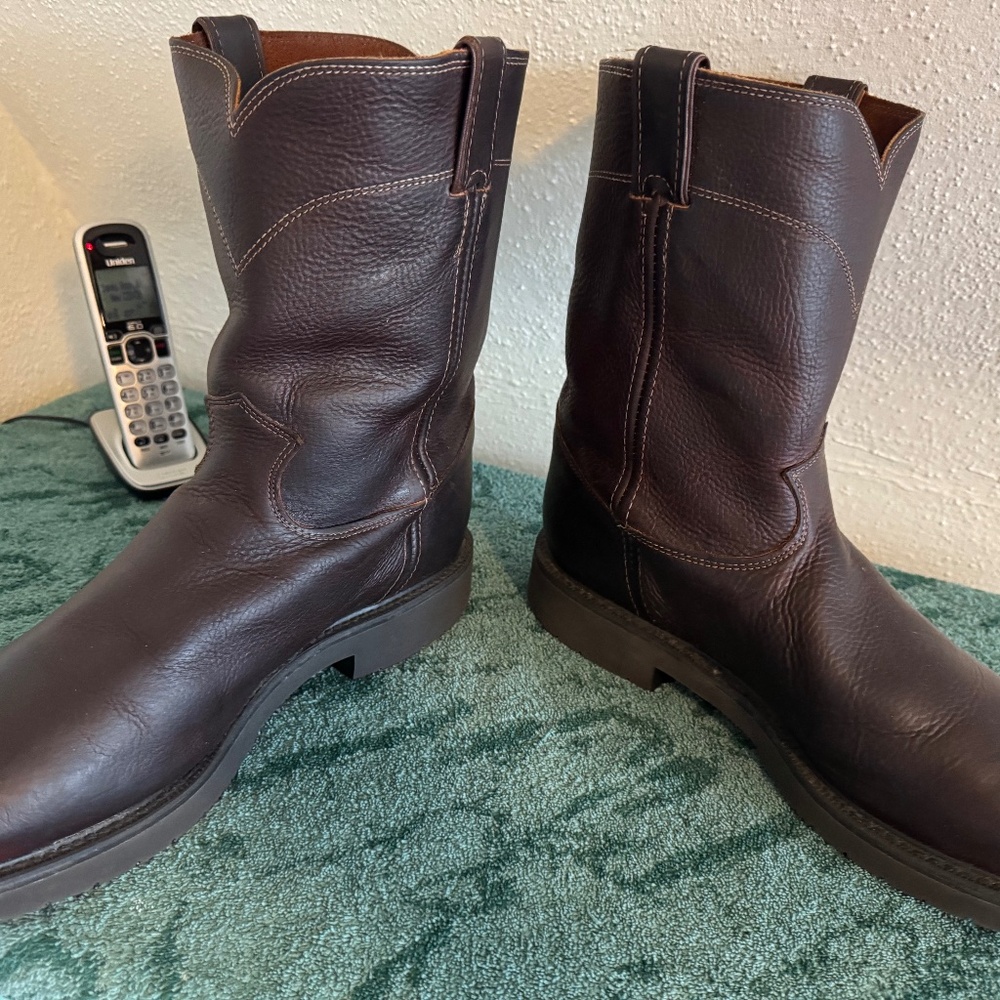 Brown Justin Briar Pitstop work boots #4761